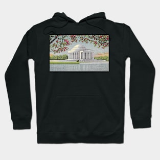 Postcard of the Jefferson Memorial, Washington, DC, 1950 Hoodie